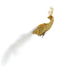 Kurt Adler Gold And White Phoenix Clip-On Ornament