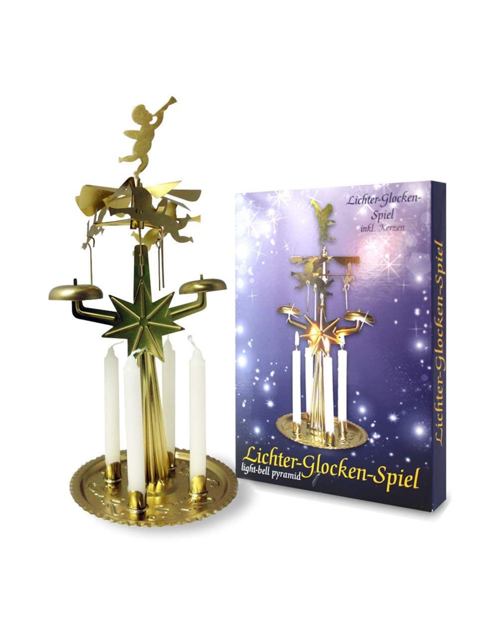 KNOX Angel Chimes And Bells Light-Bell Pyramid With 4 Candles