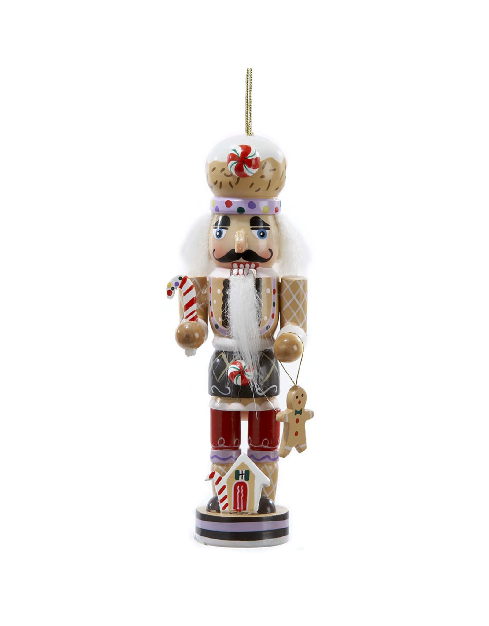 Kurt Adler Wooden Gingerbread Nutcracker Christmas Ornament 5 inch