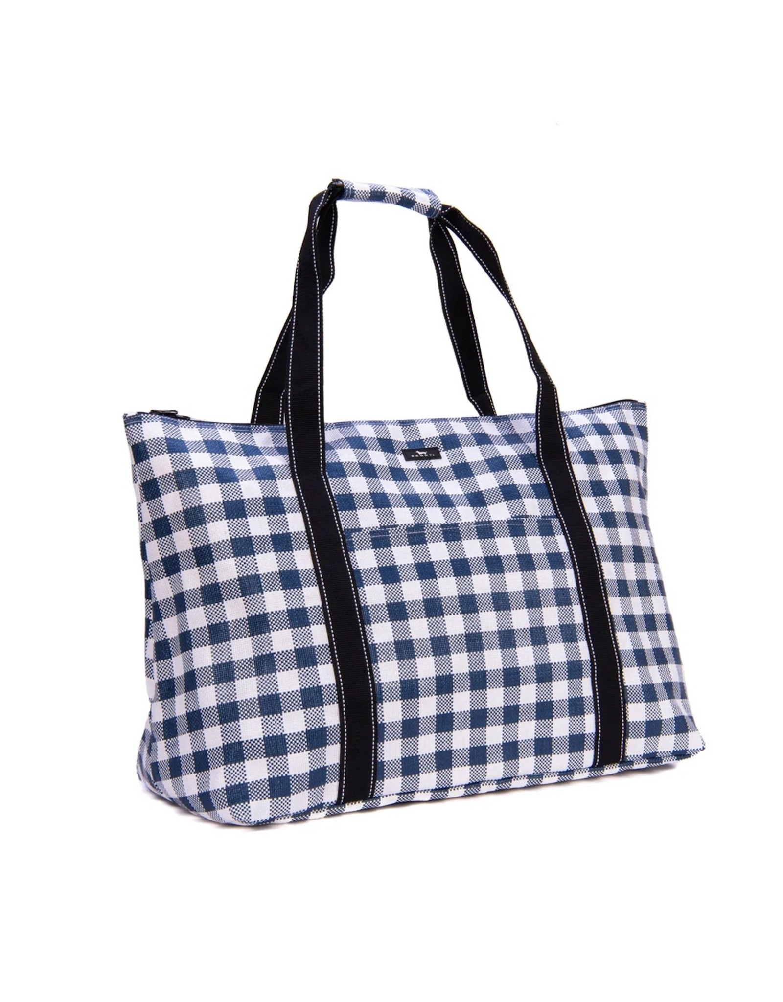 Scout Clear Pencil Bag-Navy Gingham