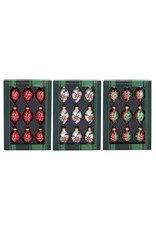 Kurt Adler Miniature Drop Glass Ornaments 35MM 3 Box Sets of 9