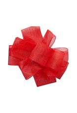 PAPYRUS® Gift Bows Red Sheer Organza Pom Pom Bow
