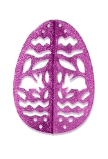 Katherine's Collection Easter Egg Ornament Glittered Laser Cut Pink