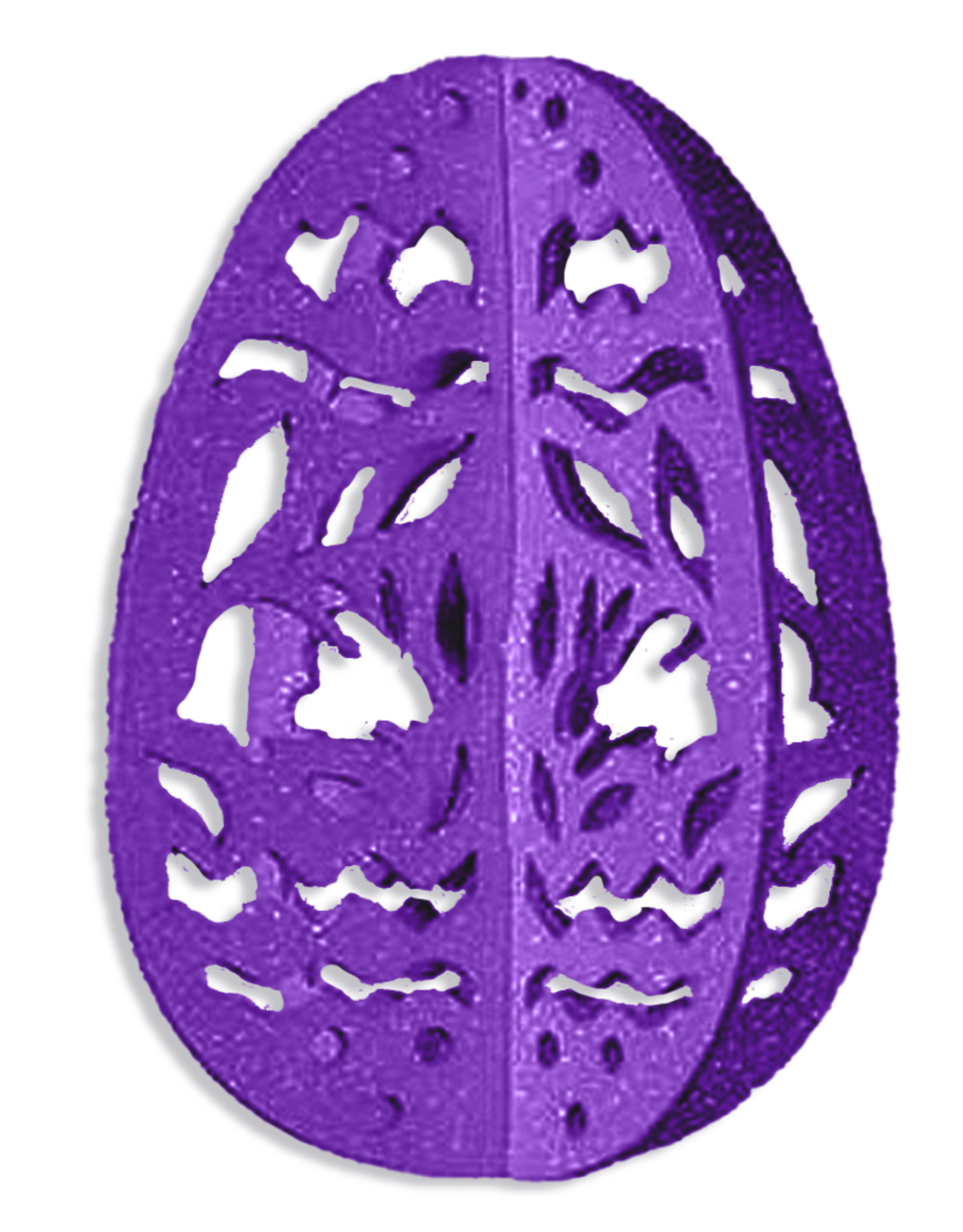 Katherine's Collection Easter Egg Ornament Glittered Laser Cut Purple