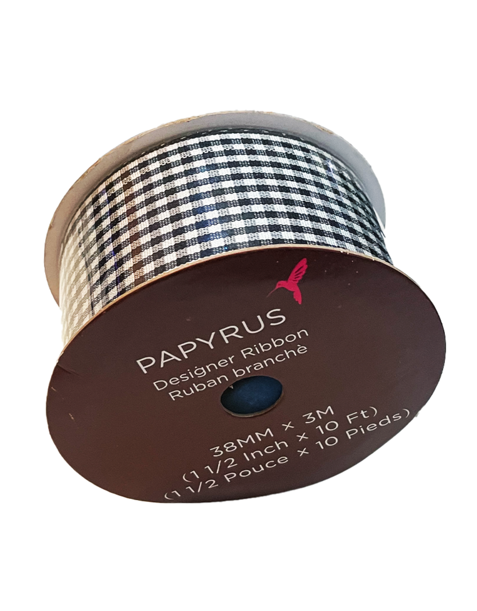 PAPYRUS® Gift Ribbon Black Gingham Ribbon 10FT