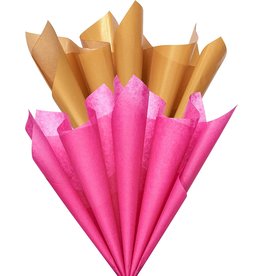 PAPYRUS® Tissue Paper Duo 8 Sheets Pink And Gold Duo