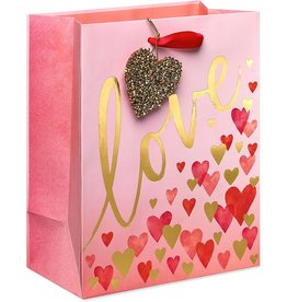 PAPYRUS® Gift Bag Medium 9Wx7Hx4D Love Hearts