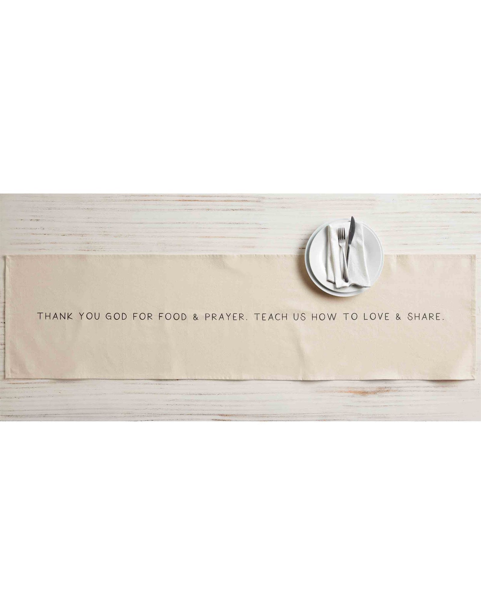 Mud Pie Blessing Table Runner 72 Inch