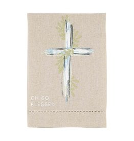 Mud Pie Painted Cross Towel - Oh So Blessed