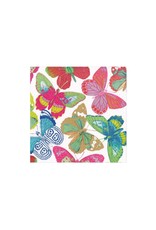 Caspari Paper Cocktail Napkins 20ct Butterflies Bright