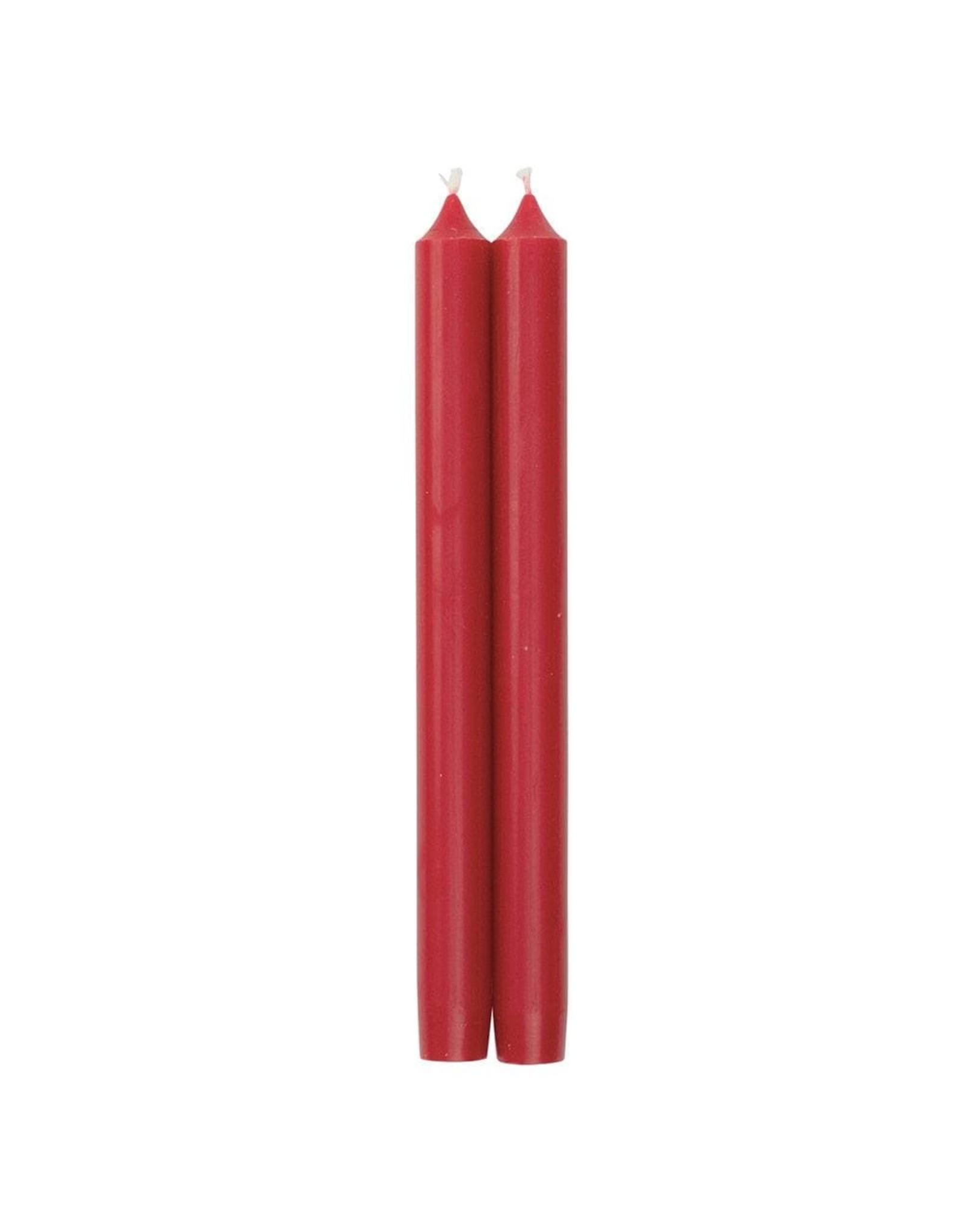 Caspari Crown Candles Tapers 12 inch 2pk In Red