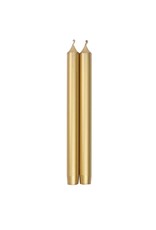 Caspari Crown Candles Tapers 12 inch 2pk In Metallic Gold