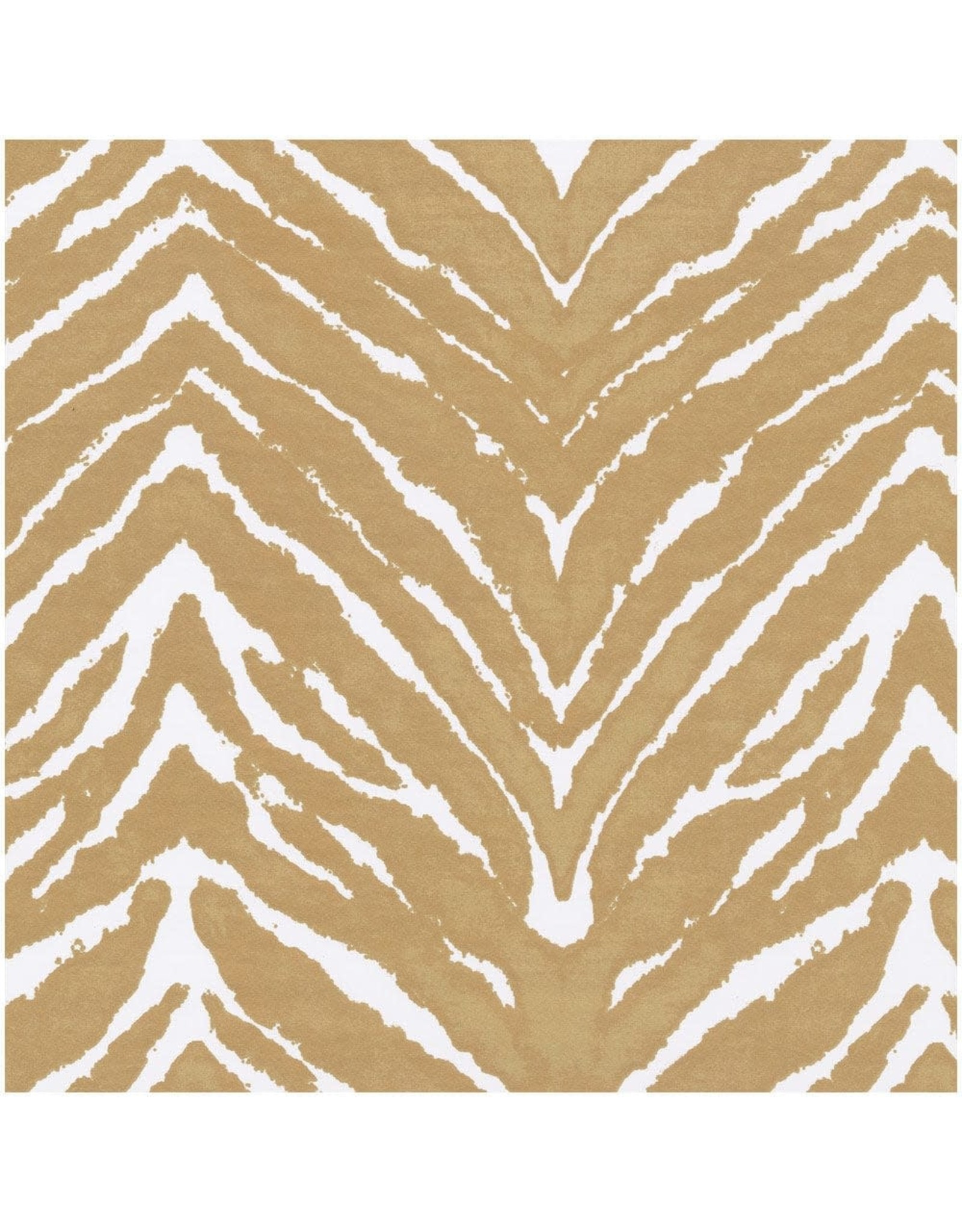 Caspari Gift Wrapping Paper 6ft Roll Wild Kingdom Gold White Foil