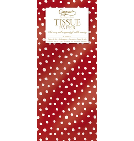 Caspari Gift Tissue Paper 4 Sheets Small Dots On Red