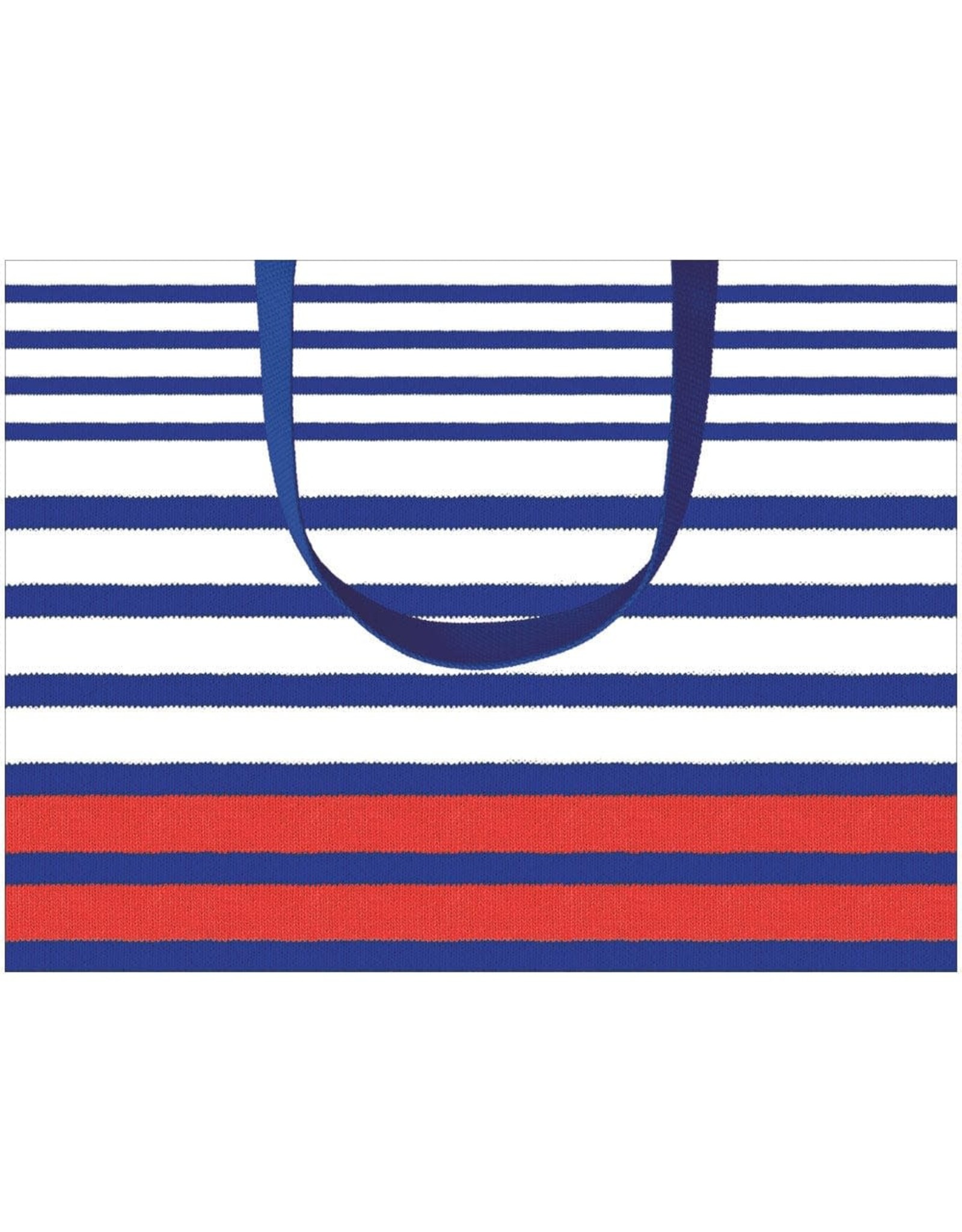 Caspari Gift Bags Small 7x3x5.25 Brenton Stripe