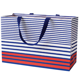 Caspari Gift Bag Brenton Stripe MD 15x10x6