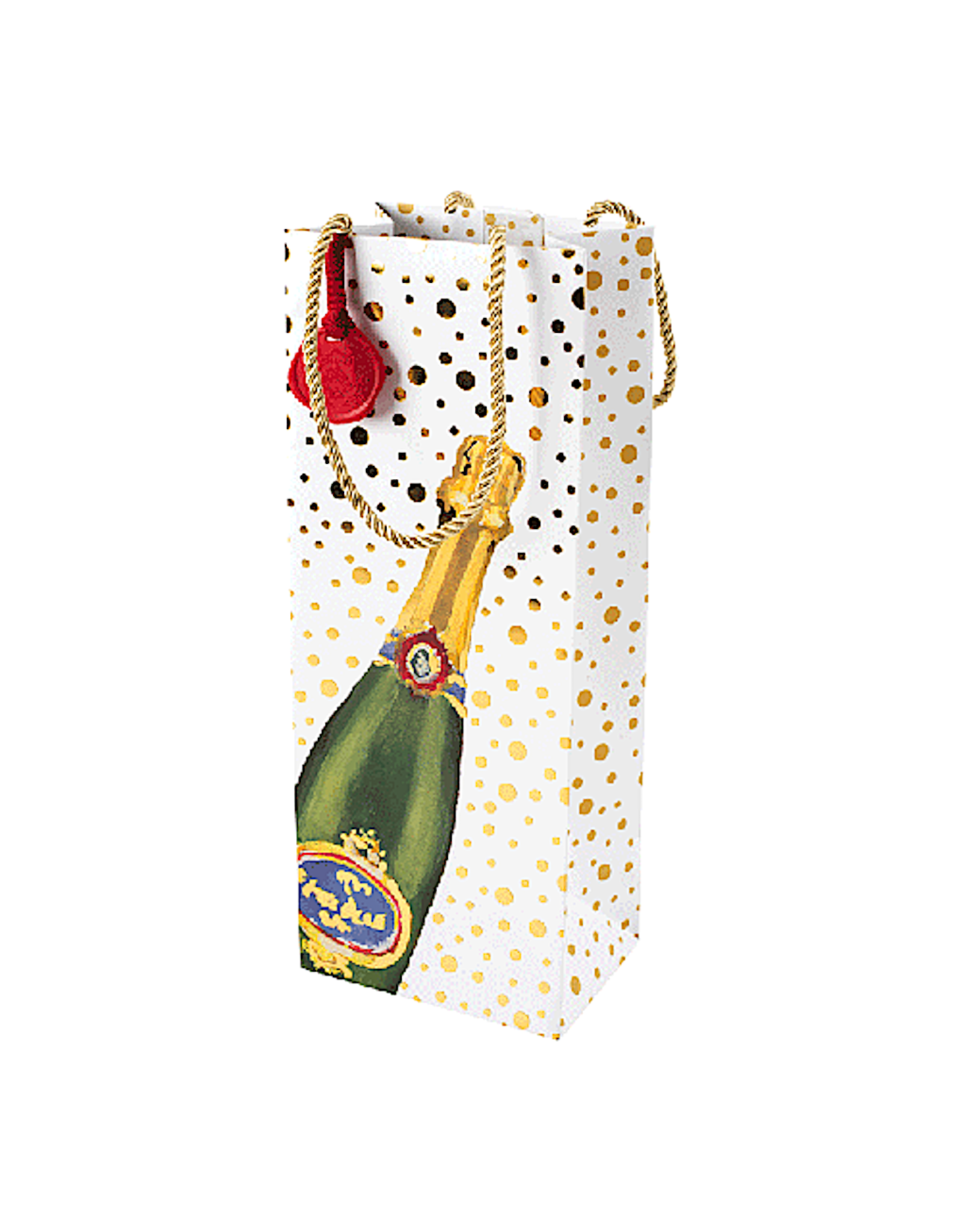 Caspari Wine And Bottle Gift Bag Champers Champagne Bottle