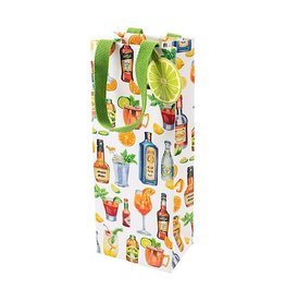 Caspari Wine And Bottle Gift Bag Happy Hour