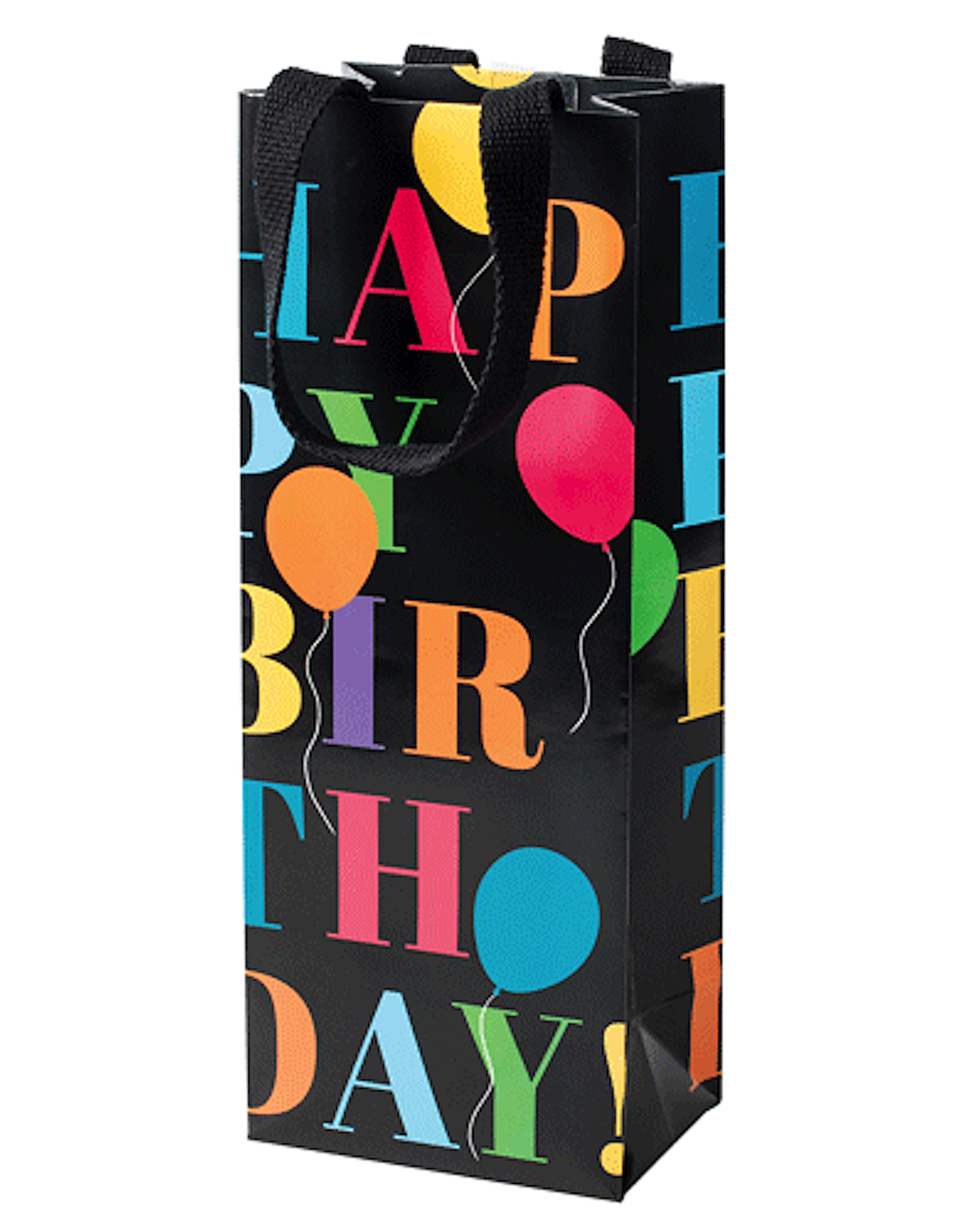 Caspari Wine And Bottle Gift Bag Birthday Surprise