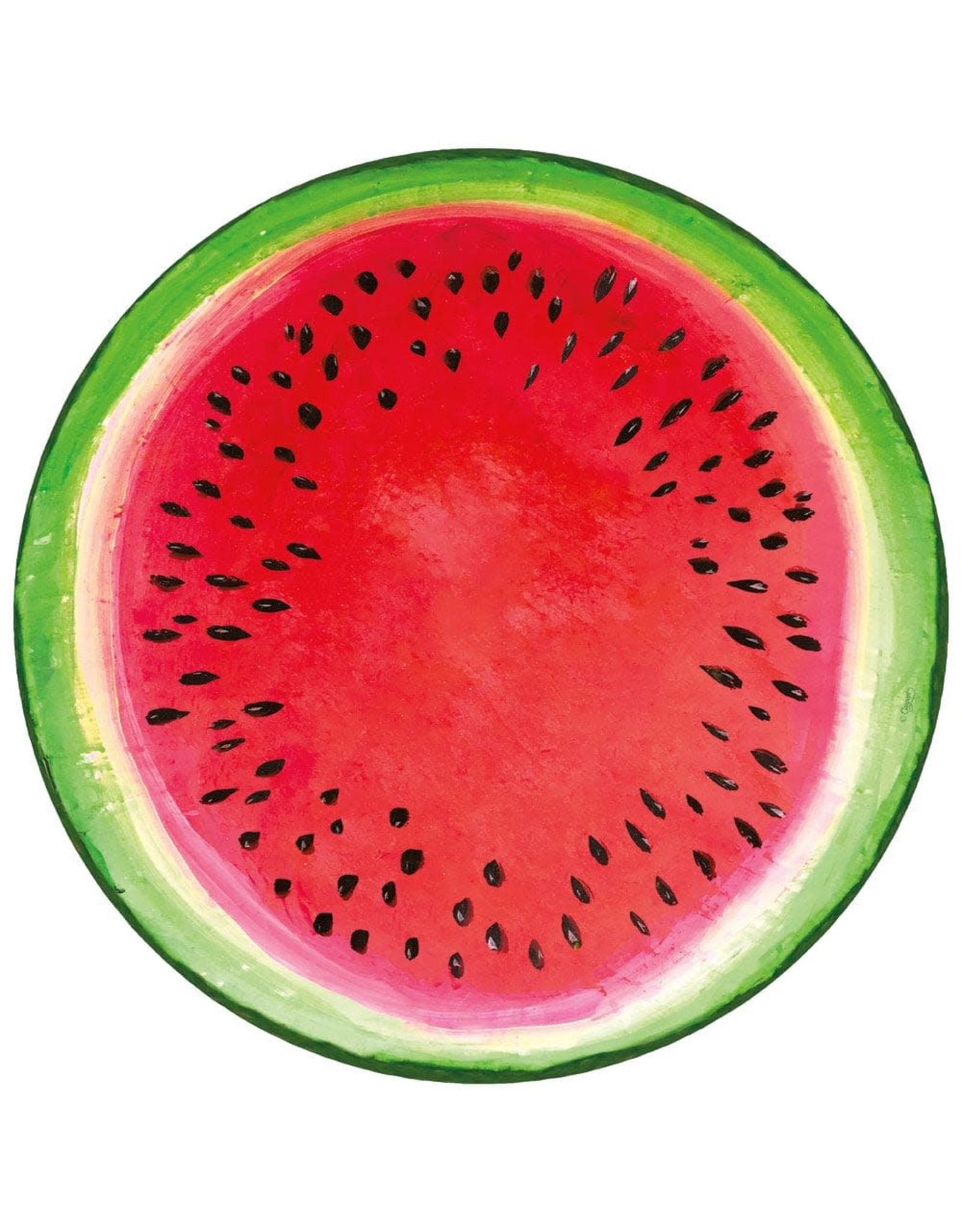 Caspari Kahlo's Collage Watermelon Paper Placemats Round Placemat 12pk