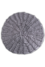Beatriz Ball Faux Wicker Round Placemats Set of 4 Grey