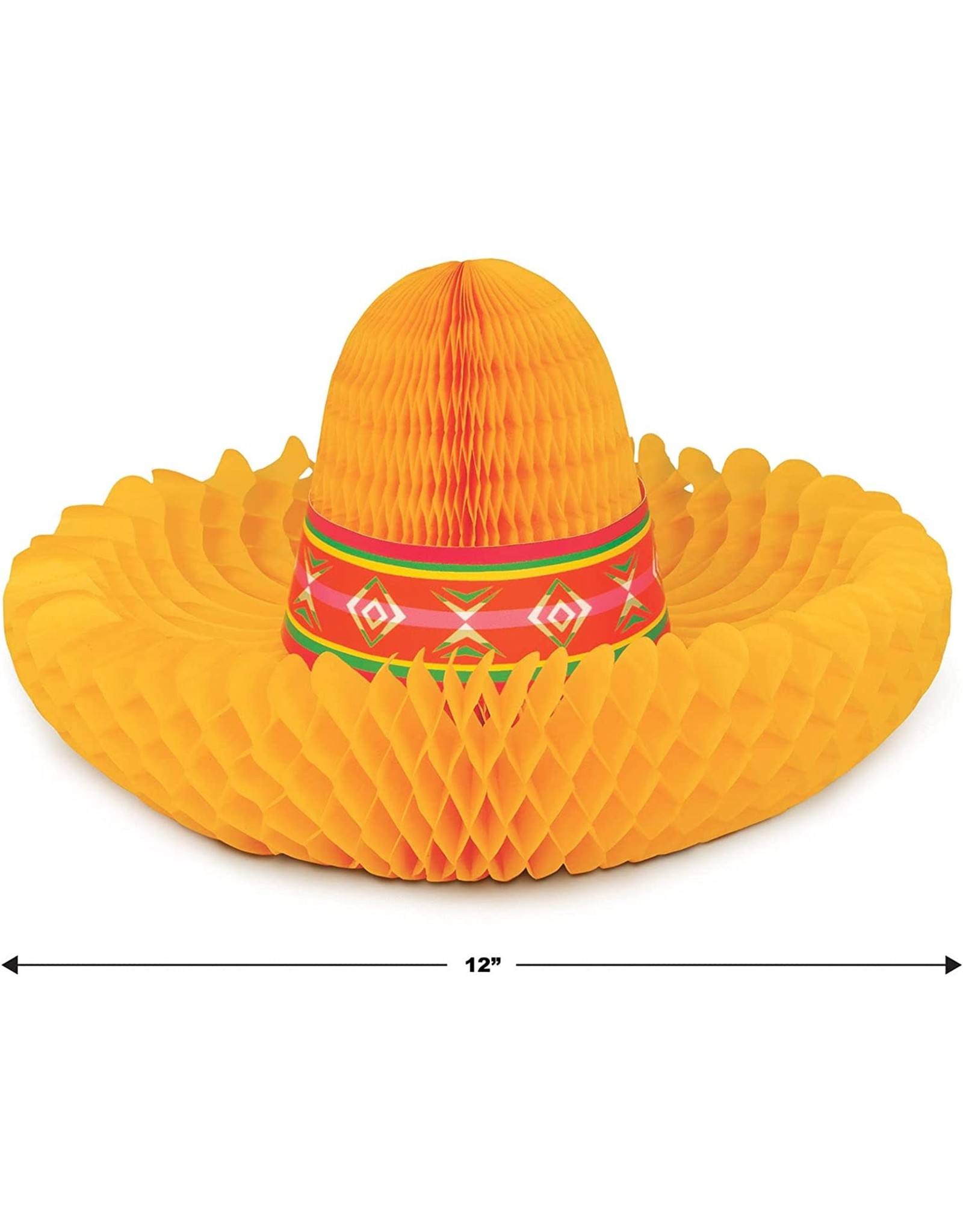 Beistle Fiesta Tissue Paper Sombrero Centerpiece 12 Inches