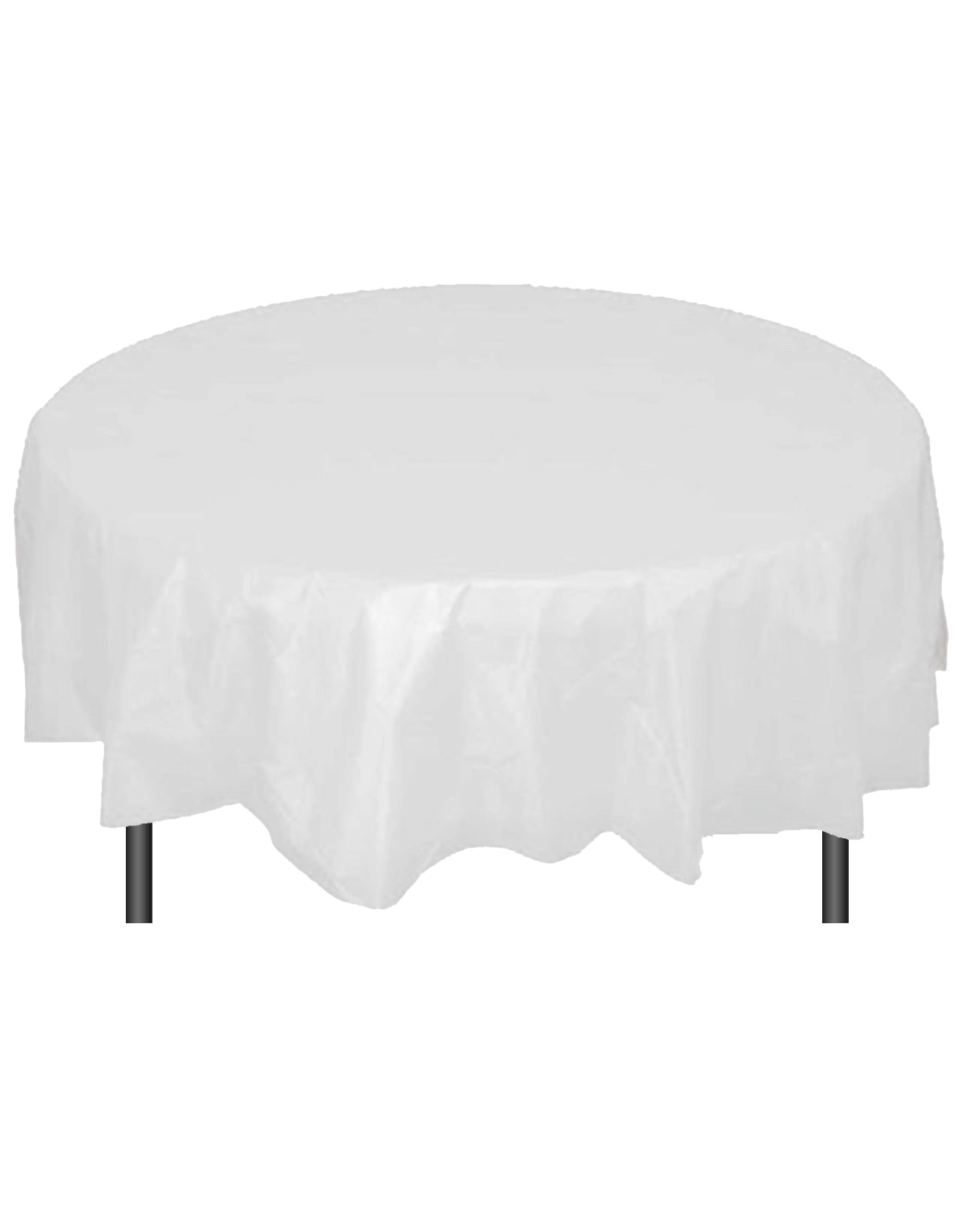 Beistle Plastic Round Table Cover 84 Inches In White
