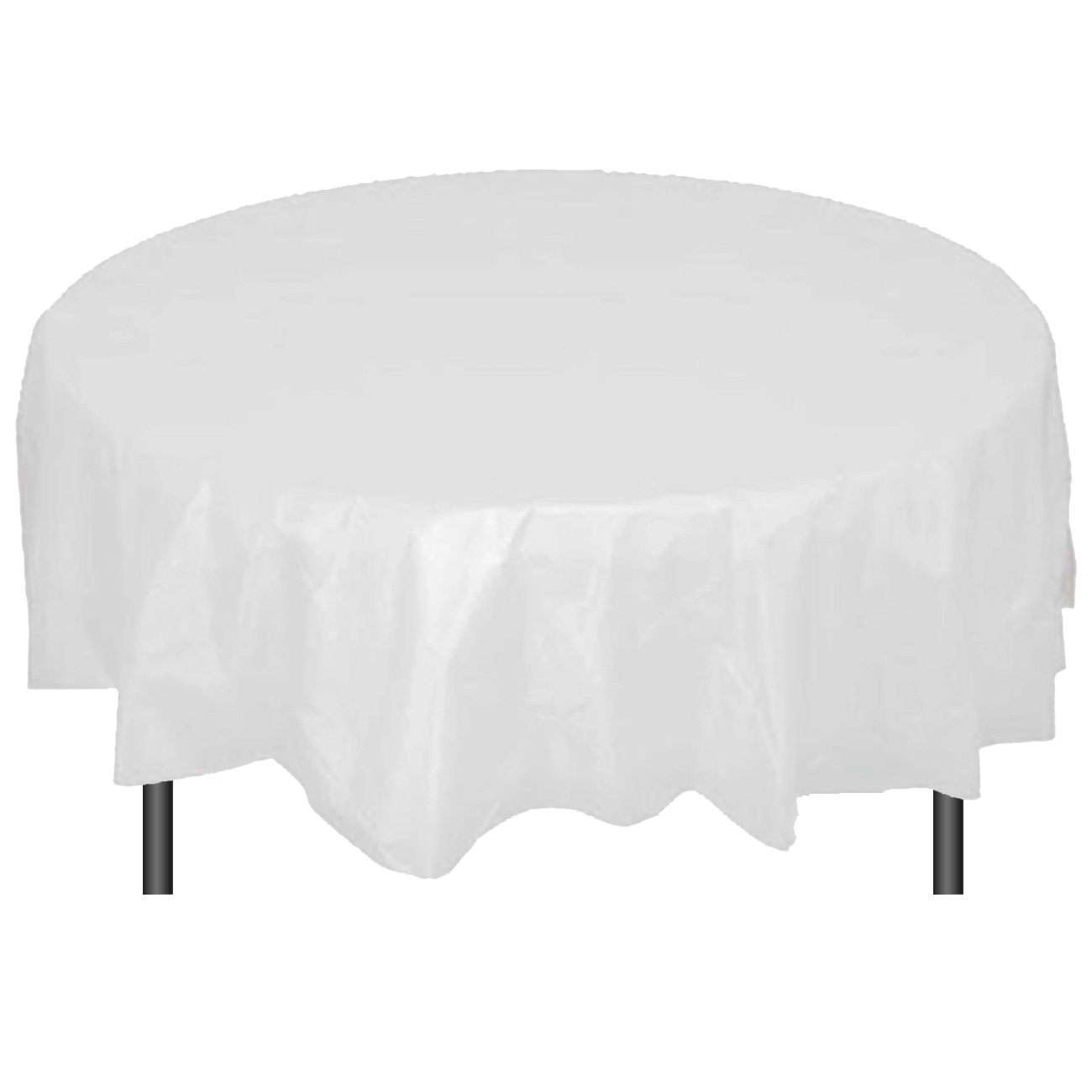 Plastic Round Table Cover 84 Inches In White Digs N Gifts
