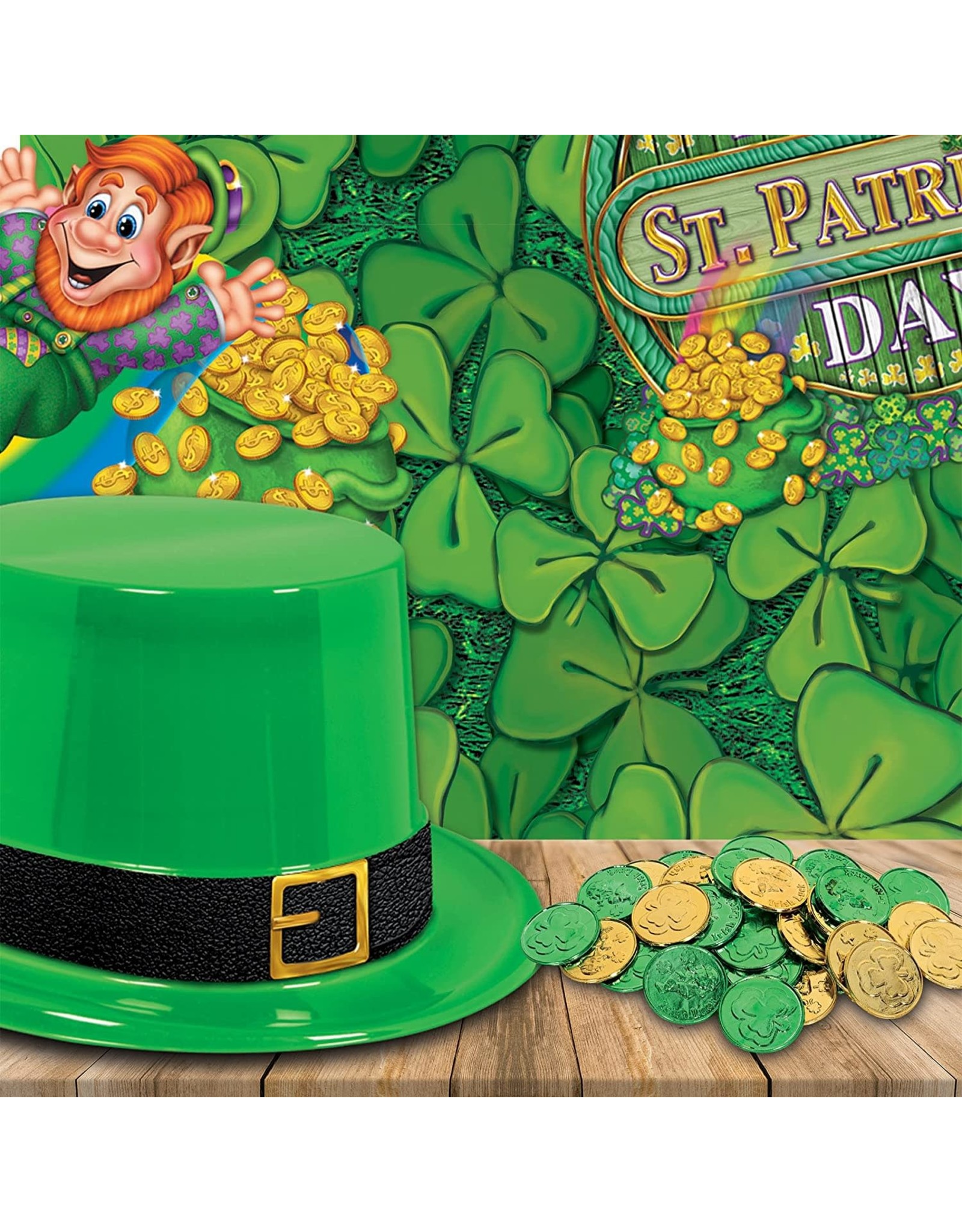 Beistle Irish St Patrick's Day Green Gold & Coins Decorations 40CT