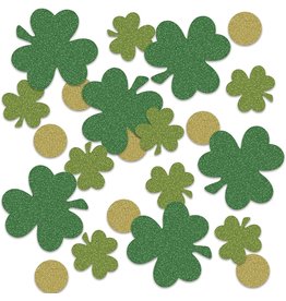 Beistle Irish St Patrick's Day Shamrock & Coin Deluxe Sparkle Confetti