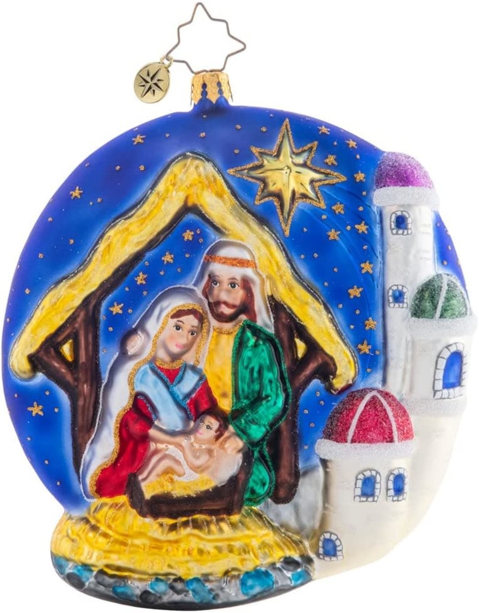 Christopher Radko Oh Holy Night Nativity Scene Ornament 4.5 inch