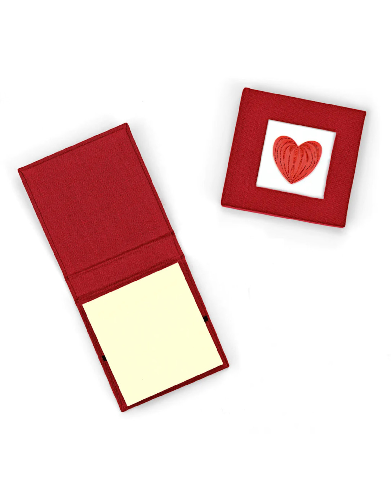 Quilling Card Quilled Red Heart Sticky Note Pad Cover