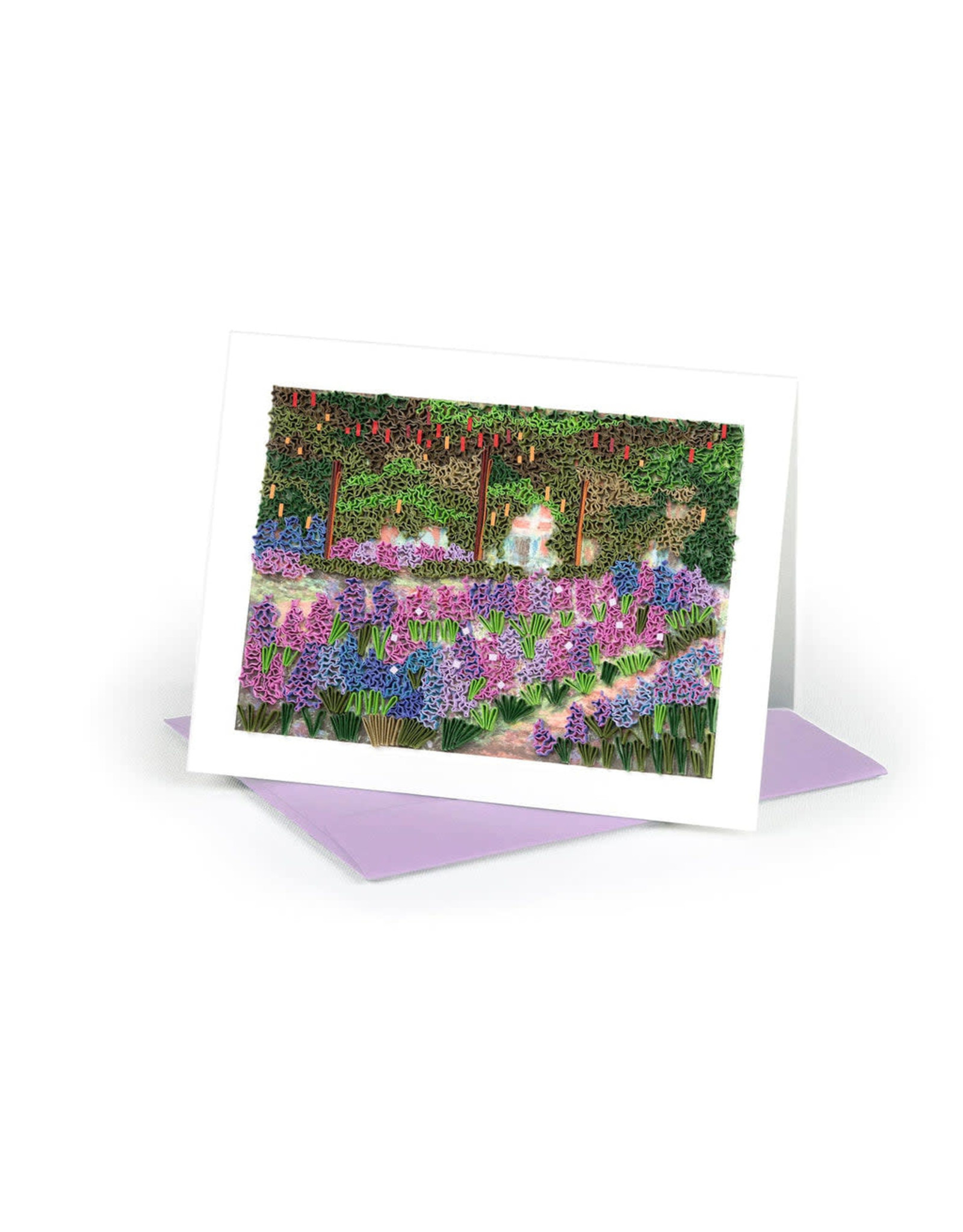 Quilling Card Quilled Artist Series Monet Artists Garden Greeting Card