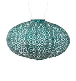 Allsop Soji Stella Solar Lantern Oval 14 Inch In Mineral Green