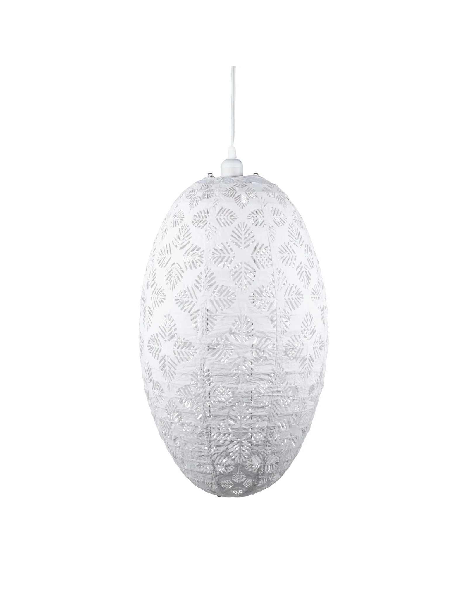Allsop Soji Stella Pendant Lamp Nova Geo Palm Pod 22” In Bright White
