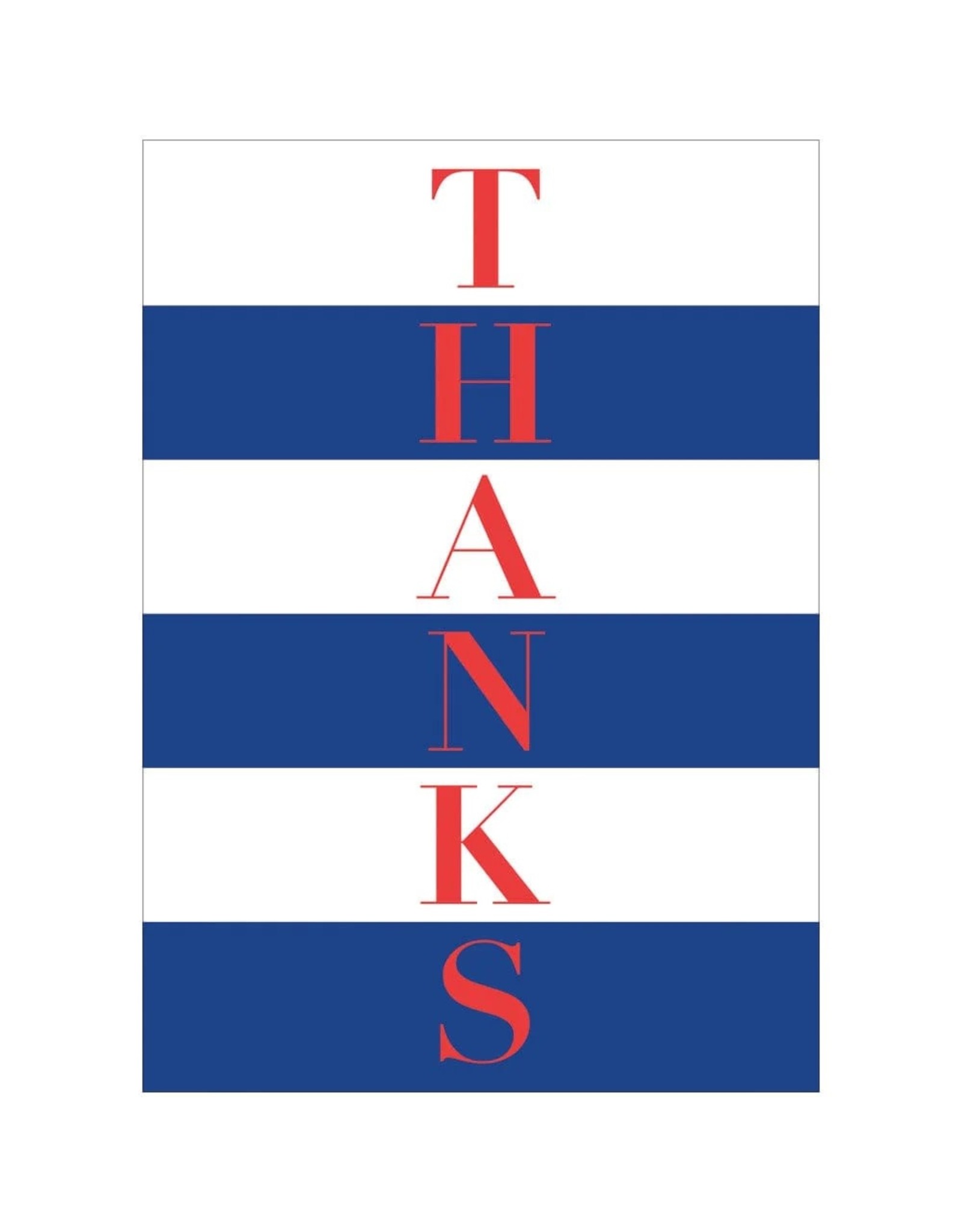 Caspari Boxed Thank You Note Cards Striped Thanks Set of 6