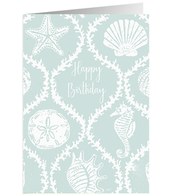 Caspari Birthday Card Shells Happy Birthday