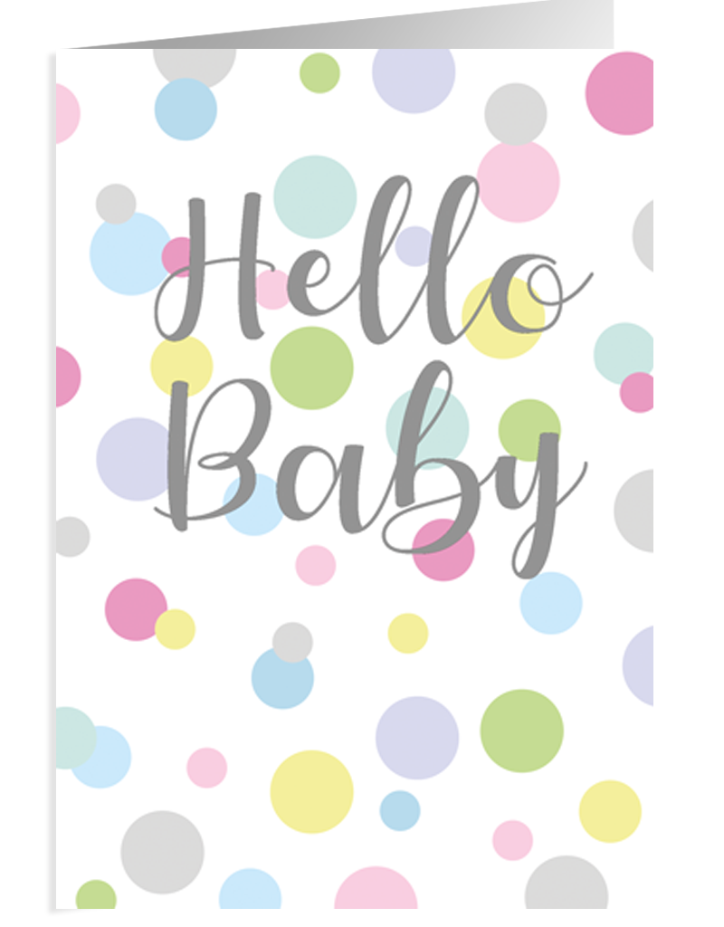 Caspari Baby Shower Card Hello Baby Digs N Gifts
