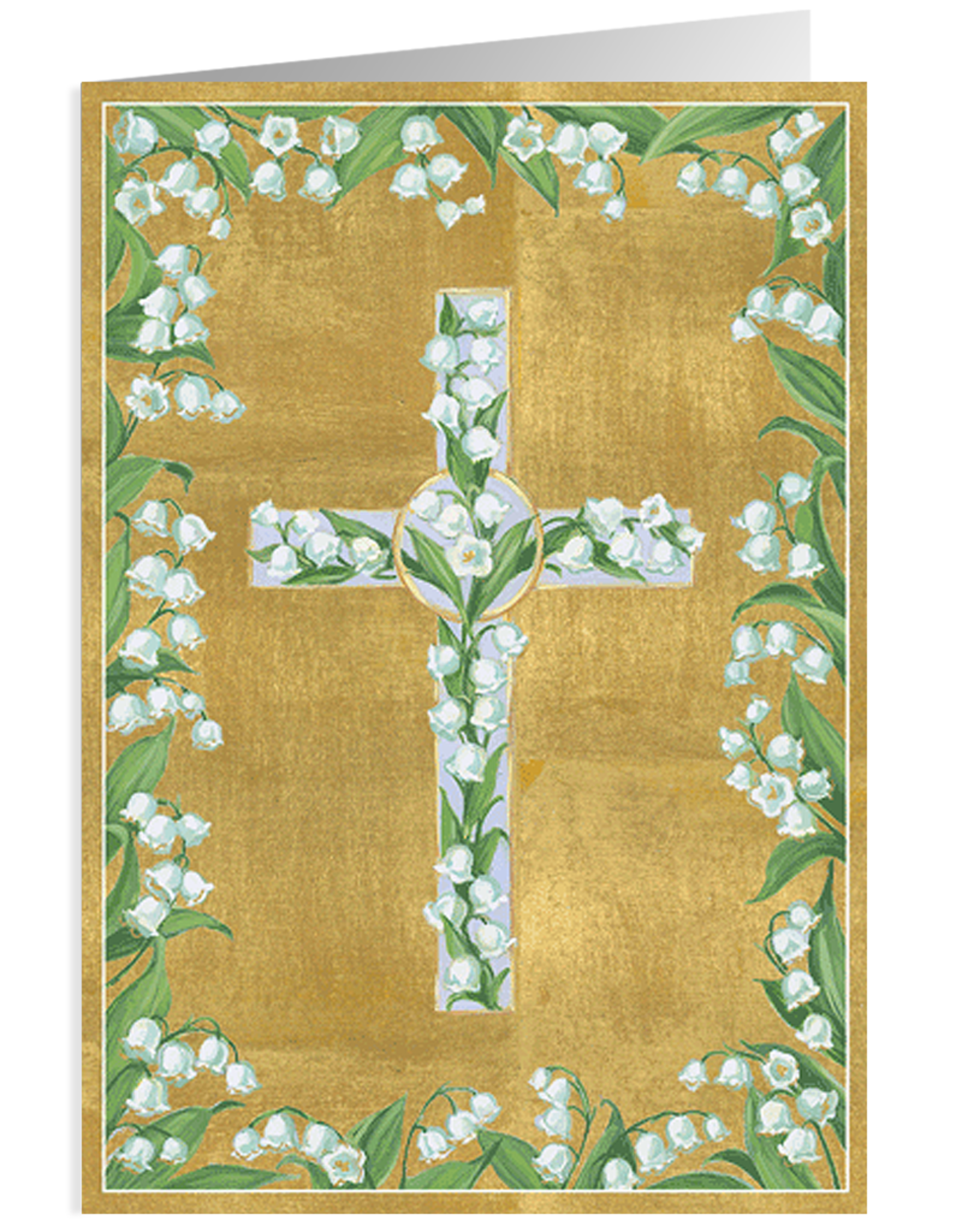 Caspari First Communion Card Lily Of The Valley Cross
