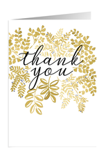 Caspari Thank You Cards Sprigged Leaves Thank You Card
