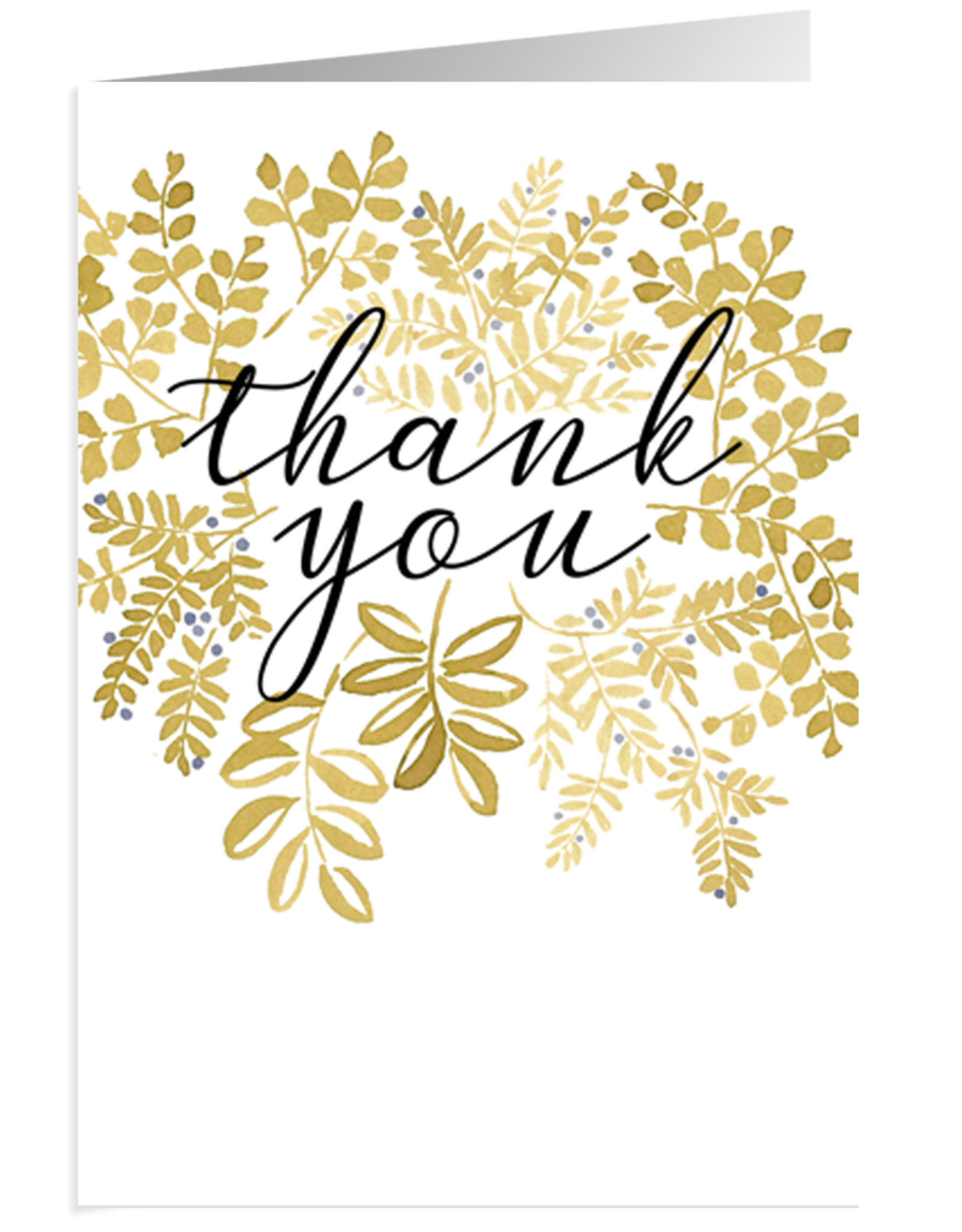 Caspari Thank You Cards Sprigged Leaves Thank You Card