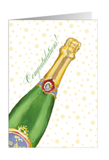 Caspari Congratulations Cards Champagne Bottle Congratulations Card