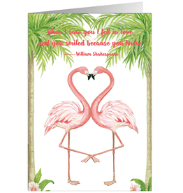 Caspari Anniversary Cards Flamingo Pair Anniversary Card