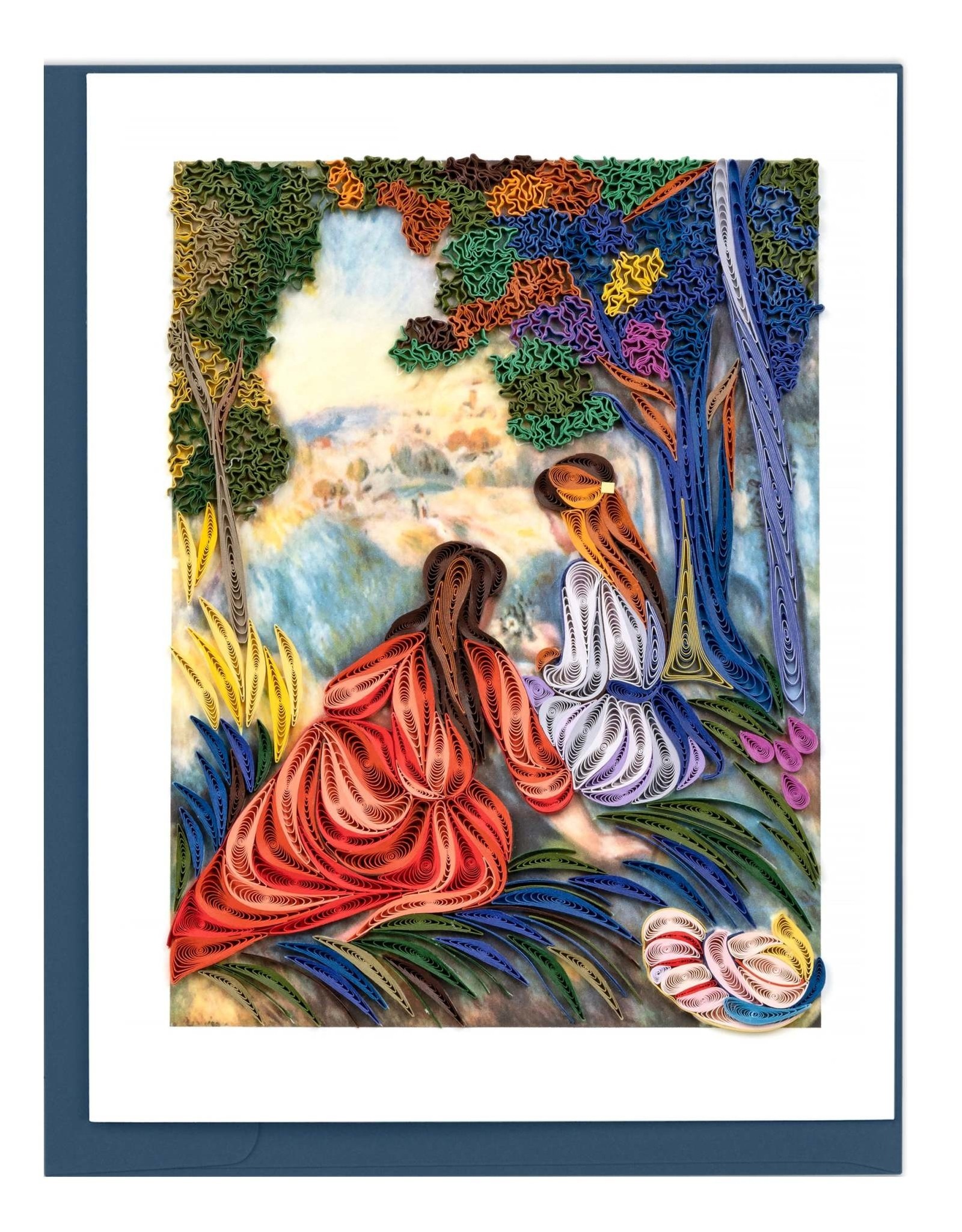 Quilling Card Quilled Artist Series Card Renoir In The Meadow