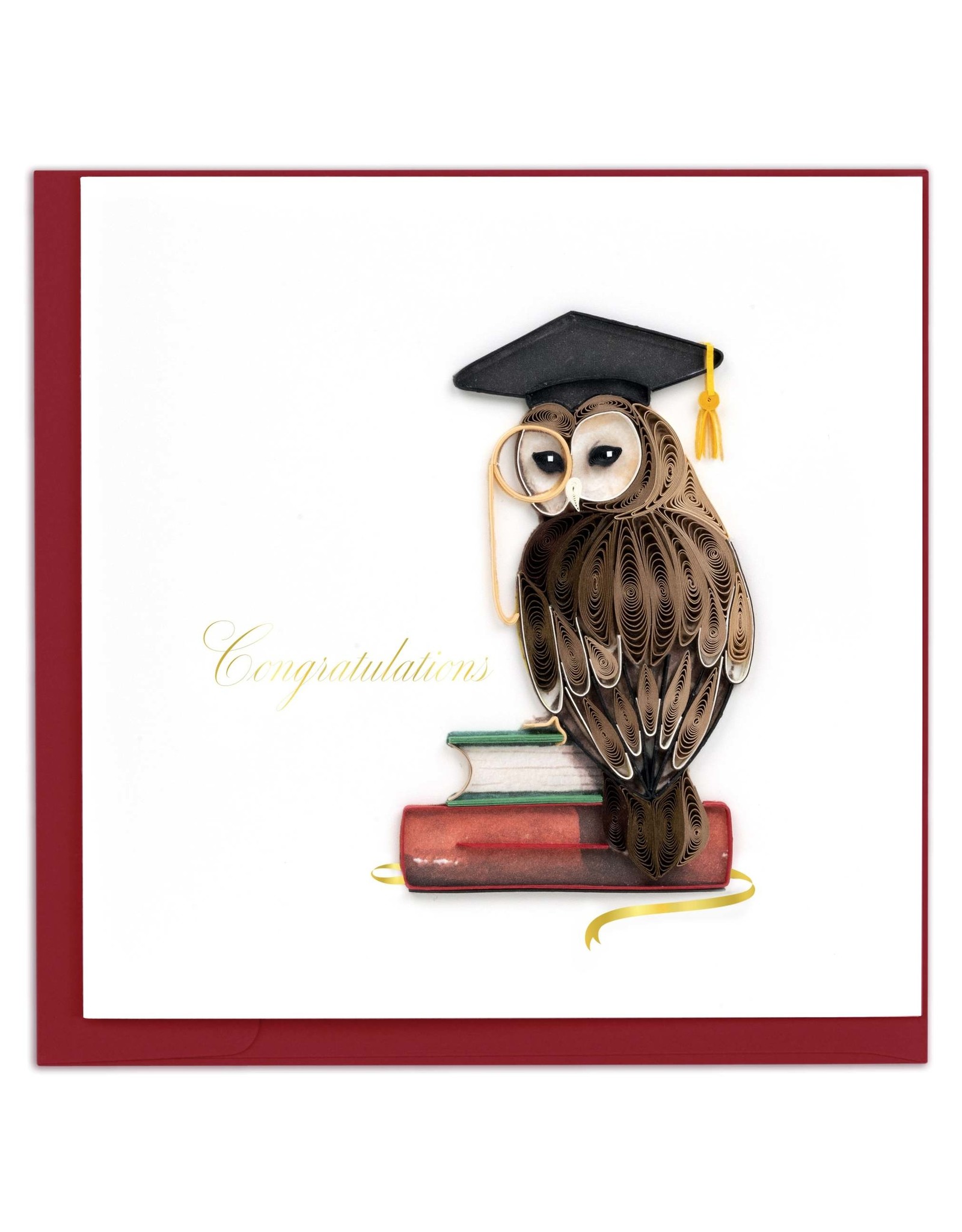 Quilling Card Quilled Owl Graduation Greeting Card