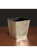 Beatriz Ball SIERRA MODERN Croc Luxe Wastebasket in Beatriz Gold