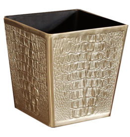 Beatriz Ball SIERRA MODERN Croc Luxe Wastebasket in Beatriz Gold