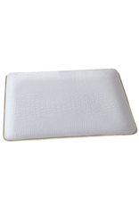 Beatriz Ball THANNI Croc Extra Large Tray in White And Gold