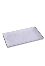 Beatriz Ball THANNI Croc Small 10x6 Tray in White And Gold