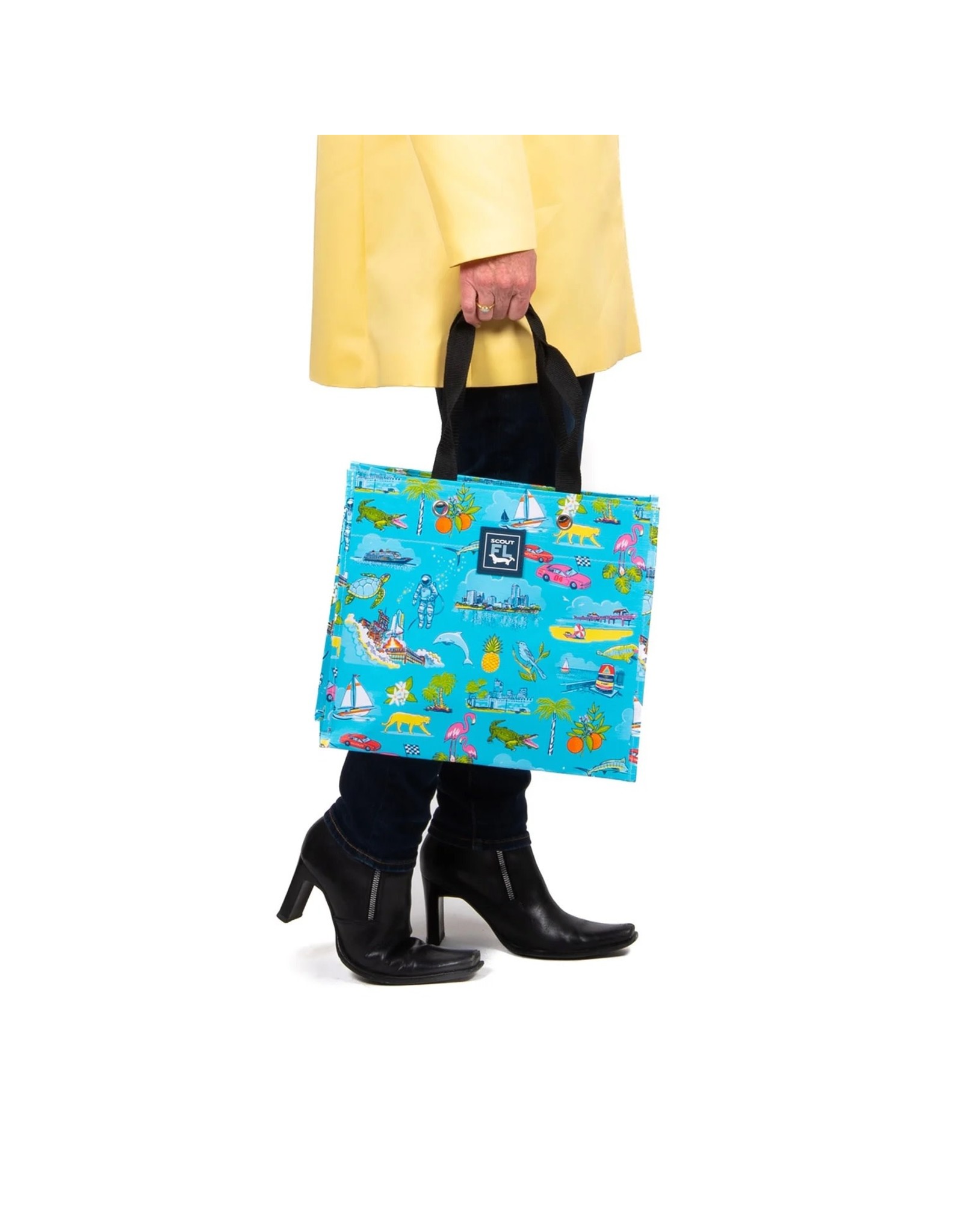 Scout Bags Large Package Tote Gift Bag In Florida Pattern